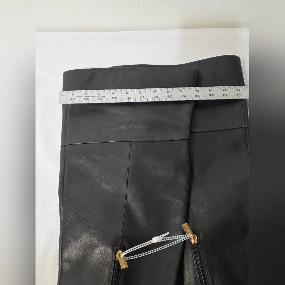 Vince Camuto Iana Black Leather Over the Knee Boots Womens Size 7 Wide Calf